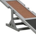 Load image into Gallery viewer, PawHut Wooden Dog Agility Seesaw for Training and Exercise, Platform Equipment Run Game Toy, Weather Resistant Pet Supplies, 71" L x 12" W x 12" H, Gray