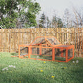 Load image into Gallery viewer, PawHut Large Wooden Rabbit Hutch Bunny Hutch Small Animal Habitat Enclosure Outdoor Run and Lockable Doors, Natural