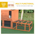 Load image into Gallery viewer, PawHut Large Wooden Rabbit Hutch Bunny Hutch Small Animal Habitat Enclosure Outdoor Run and Lockable Doors, Natural