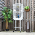 Load image into Gallery viewer, Bird Cage Budgie Cages for Finch Canary Parakeet with Stand Wheels Slide-out Tray Accessories Storage Shelf, White 46.5 x 36 x 157 cm