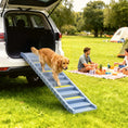 Load image into Gallery viewer, Dog Stairs for Car Truck SUV, Foldable Dog Ramp for Medium Small Dogs, Folding Pet Stairs with Non-slip Strips & Pads, Supports Up to 150 lbs (10 Steps), Gray