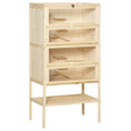 Load image into Gallery viewer, 5-Tier Wooden Hamster Cage Mice Habitat Rat Habitat with Openable Top, Front Door and Storage Shelf