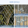 Load image into Gallery viewer, PawHut Large Dog Kennel Outside, Heavy Duty Dog Cage, Outdoor Fence Dog Run with Galvanized Chain Link, Secure Lock, 13.1' x 7.5' x 6'