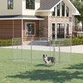 Load image into Gallery viewer, PawHut Large Dog Kennel Outside, Heavy Duty Dog Cage, Outdoor Fence Dog Run with Galvanized Chain Link, Secure Lock, 13.1' x 7.5' x 6'
