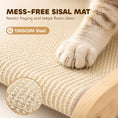 Load image into Gallery viewer, 2 in 1 Sisal Cat Scratcher Bed, Pine Wood Cat Scratching Board and Lounger for Indoor Pets, Anti-Slip Pet Furniture, 60 x 35 x 13 cm, Cream White