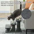 Load image into Gallery viewer, 3-Step Multi-Level Carpeted Cat Scratching Post Pet Stairs, Dark Grey
