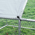 Load image into Gallery viewer, PawHut Large Chicken Coop Metal Chicken Run with Waterproof and Anti-UV Cover, Flat Shaped Walk-in Fence Cage Hen House for Outdoor and Yard Farm Use, 1.3" Tube Diameter, 9' x 18.5' x 6.5'