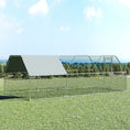 Load image into Gallery viewer, PawHut Large Chicken Coop Metal Chicken Run with Waterproof and Anti-UV Cover, Flat Shaped Walk-in Fence Cage Hen House for Outdoor and Yard Farm Use, 1.3" Tube Diameter, 9' x 18.5' x 6.5'