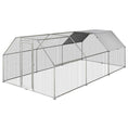 Load image into Gallery viewer, PawHut Large Chicken Coop Metal Chicken Run with Waterproof and Anti-UV Cover, Flat Shaped Walk-in Fence Cage Hen House for Outdoor and Yard Farm Use, 1.3" Tube Diameter, 9' x 18.5' x 6.5'