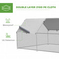 Load image into Gallery viewer, PawHut Large Chicken Coop Metal Chicken Run with Waterproof and Anti-UV Cover, Flat Shaped Walk-in Fence Cage Hen House for Outdoor and Yard Farm Use, 1.3" Tube Diameter, 9' x 18.5' x 6.5'