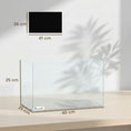Load image into Gallery viewer, 24L Fish Tank, Glass Aquarium, Small Fish Tank with Protective Base Mat, for Shrimps, Turtles, Transparent, 40 x 25 x 25 cm