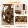Charger l'image dans la visionneuse de la galerie, Cat Tree for Large Cat Adults, 52 Inch Cat Tower for Indoor Cats w/ Scratching Posts, Cat Bed, Condo, Jumping Platforms, Toy Balls, Anti-tip Kit, Leopard Print