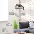 Load image into Gallery viewer, Cat Wall Shelves, 4 Piece Wall-Mounted Cat Tree with Steps, Ladder, Jumping Platforms, Scratching Posts, Toy Ball, Cat Wall Furniture for Indoor Cats, Light Grey