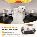 Load image into Gallery viewer, Plastic Cat Carrier, Transport Top Load Pet Carrier Travel Box for Small Dogs and Cats Max 4 KG, 49 x 32 x 31 cm, Steel Door, Feed Bowl, Secure Lock