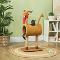 Load image into Gallery viewer, Cat Tree, 98cm Deer-Designed Cat Tower for Indoor Cats, Kittens, with Scratching Posts, Toy Ball, Tunnel, Brown