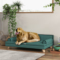 Load image into Gallery viewer, Dog Sofa with Legs Water-resistant Fabric, Pet Chair Bed for Large, Medium Dogs, Green, 100 x 62 x 32 cm