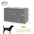 Load image into Gallery viewer, PawHut Large Elevated Dog Bowls with Storage Cabinet Containing Large 44L Capacity, Raised Dog Bowl Stand Pet Food Bowl Dog Feeding Station, Gray