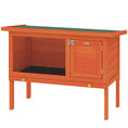 Load image into Gallery viewer, Wooden Rabbit Hutch, Guinea Pig Hutch with Openable Asphalt Roof and Pull-Out Tray, Outdoor Elevated Bunny House for Rabbits, Chinchillas and Small Animals, Indoor Outdoor Use, Orange