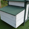 Load image into Gallery viewer, PawHut 77" Wooden Chicken Coop with Nesting Box, Cute Outdoor Hen House with Removable Tray, Ramp Run, for Garden Backyard, Green