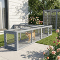 Load image into Gallery viewer, Outdoor Cat Tunnel with Extendable Design, 79" L Wooden Cat Run with Weather Protection, Connecting Inside and Outside, for Deck Patios, Balconies, Dark Gray