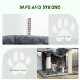Load image into Gallery viewer, Cat Tree, 69" Cat Tower for Indoor Kittens, Multi-Level Tower with 2 Condos, Scratching Posts, 2 Hammocks, Perches, Pompoms for Multiple Kitties, Dark Grey