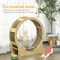 Load image into Gallery viewer, Cat Wheel for Indoor Cats, Cat Treadmill with Brake, Scratching Pads, Cat Exercise Wheel for Health - Oak Tone