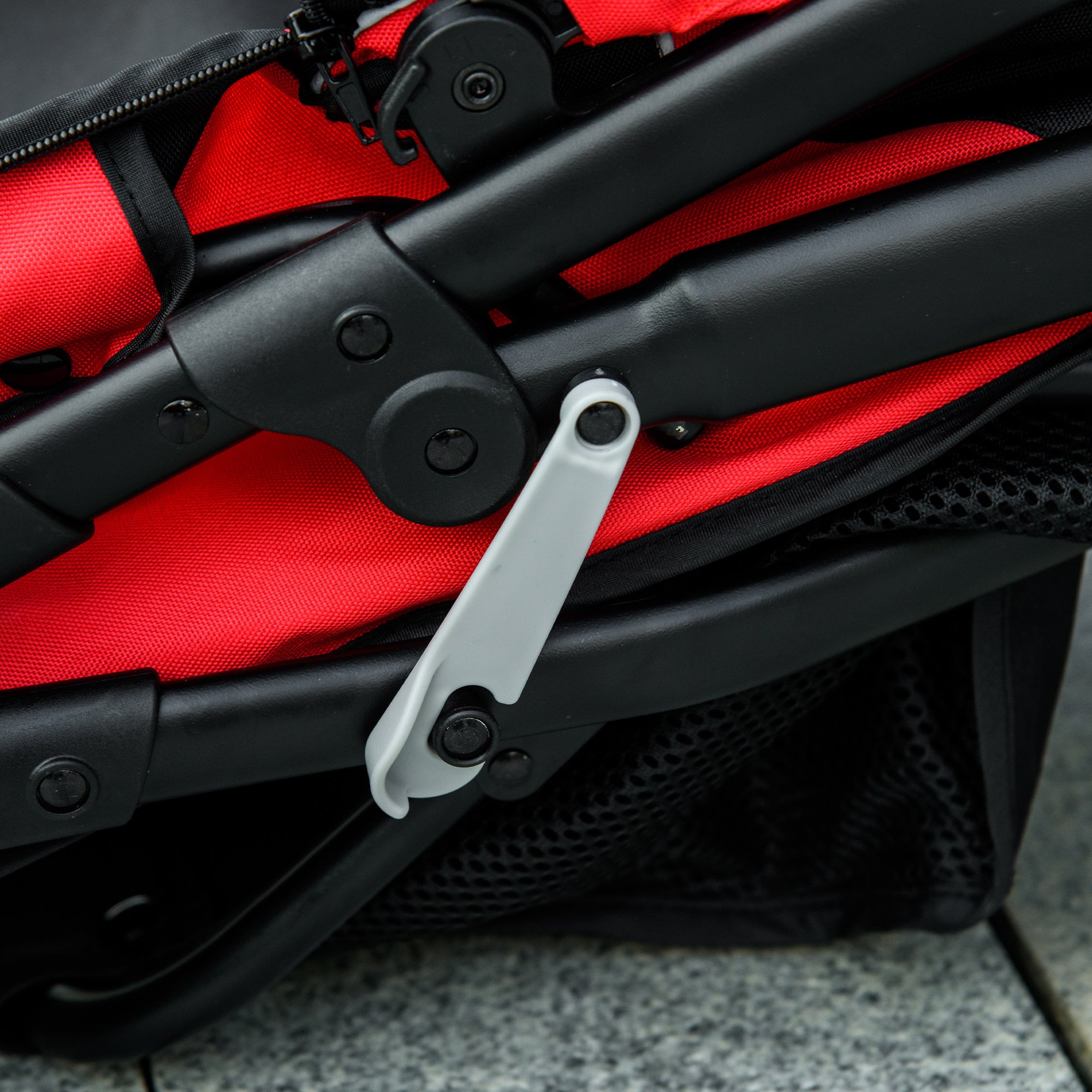 PawHut Pet Stroller for Small and Medium Dogs, 3 Big Wheels Foldable Cat Stroller Jogger with Adjustable Canopy, Safety Tether, Cushion, Storage Basket,, Red