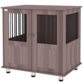 Load image into Gallery viewer, Dog Crate Furniture End Table, Pet Kennel for Small and Medium Dogs with Magnetic Door Indoor Animal Cage, Purple, 85 x 55 x 75 cm