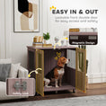 Load image into Gallery viewer, Dog Crate Furniture End Table, Pet Kennel for Small and Medium Dogs with Magnetic Door Indoor Animal Cage, Purple, 85 x 55 x 75 cm