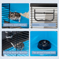 Load image into Gallery viewer, 3-Tier Hamster Cage, Guinea Pig Cage, Pet Chinchillas Play House Indoor with Accessories Food Dish Water Bottle, Ramps, 31.5"x19"x 23", Light Blue