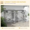Load image into Gallery viewer, Catio, Large Outdoor Cat Enclosure with Cat Condos, Platforms, Ladders, Doors, Weather-Resistant Roof, Wooden Cat Cage for 1-4 Cats, Grey