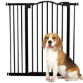 Load image into Gallery viewer, Pressure Fit Dog Stair Gate No Drilling Safety Gate Auto Close for Doorways, Hallways, 74-94cm Adjustable, 94cm Tall, Black