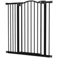 Load image into Gallery viewer, Pressure Fit Dog Stair Gate No Drilling Safety Gate Auto Close for Doorways, Hallways, 74-94cm Adjustable, 94cm Tall, Black