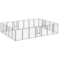 Load image into Gallery viewer, Dog Playpen, 44.5" H 24 Panels 63'L Puppy Playpen Exercise Pen Rust-resistant with Lockable Door for Indoor Outdoor, DIY Shape 220 sq.ft Pet Fence for Small to Large Dogs, for RV Camping Yard