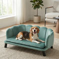 Load image into Gallery viewer, Pearl Design Dog Couch with Foam Cushion for Medium & Large Sized Dogs Green
