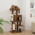 Charger l'image dans la visionneuse de la galerie, Cat Tree for Large Cat Adults, 41 Inch Cat Tower for Indoor Cats w/ Scratching Posts, Cat Bed, Condo, Jumping Platforms, Toy Balls, Leopard Print