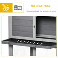 Load image into Gallery viewer, PawHut 62" Rabbit Hutch, Wooden Bunny Hutch, Guinea Pig Cage, Small Animal Enclosure with Wheels, Run Area, Removable Tray, Asphalt Roof, Lockable Doors and Ramp, Gray