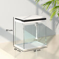 Load image into Gallery viewer, Fish Tank, 14L Glass Aquarium with Filter System, LED Lights, Water Pump, Betta Fish Tank for Goldfish, Shrimps, White