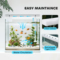 Load image into Gallery viewer, Fish Tank, 14L Glass Aquarium with Filter System, LED Lights, Water Pump, Betta Fish Tank for Goldfish, Shrimps, White