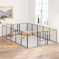Load image into Gallery viewer, 16 Panels Dog Playpen, 27"W x 31.5"H Heavy Duty Pet Fence with Door & Strap for Indoor Outdoor Backyard Garden, Portable & Foldable Puppy Pet Pen for Medium Dogs