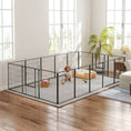 Load image into Gallery viewer, 16 Panels Dog Playpen, 27"W x 31.5"H Heavy Duty Pet Fence with Door & Strap for Indoor Outdoor Backyard Garden, Portable & Foldable Puppy Pet Pen for Medium Dogs