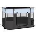 Load image into Gallery viewer, Dog Pen, Pet Playpen, Portable Foldable Dog Cat Playpen Soft Pet Cage with Storage Bag for Puppies, Rabbits, Kittens, Guinea Pigs, 94 x 74 x 60cm - Grey
