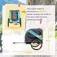 Load image into Gallery viewer, Aosom Dog Bike Trailer, Pet Wagon Bicycle Trailer with Easy Folding Cart Frame, 20" Large Rubber Wheels, 3 Entrances, Mesh Screen, Pet Bike Trailer for Off-Road & Travel, Green and Gray
