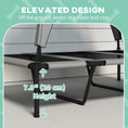 Load image into Gallery viewer, Elevated Dog Bed with Canopy, Cooling Dog Cot Bed for Camping, Portable Raised Pet Cot with Washable Breathable Mesh, for Indoor Outdoor, Large Dogs, 42" x 30" x 37", Grey