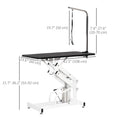 Charger l'image dans la visionneuse de la galerie, 43"L Hydraulic Dog Grooming Table, Deluxe Professional Z-Lift Adjustable Height UP 440lbs for Small Medium Large Pet Dogs, with Safety Leash - Black