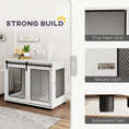 Load image into Gallery viewer, Dog Crate Furniture, 39" Dog Kennel End Table with Sliding Barn Door, Furniture Style Dog Cage for Large Dogs, White