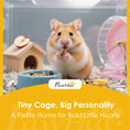 Load image into Gallery viewer, Wooden Hamster Cage, 3 Tier Gerbil Cage with Detachable 32cm Deep Bottom, Hut, Seesaw, Exercise Wheel, Ramps, Light Grey