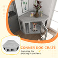 Load image into Gallery viewer, 2 in 1 Dog Crate Furniture, Side Table Dog Kennel with Cushion, Large Door, for Large Dogs - Grey