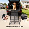 Load image into Gallery viewer, 75" Dog Car Ramp, Folding Dog Ramp with Anti-Slip Surface, Extra Long & Wide Pet Stairs for Large Pets to Get Into a Car, SUV, Truck, RV, High Bed, Black