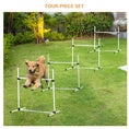 Load image into Gallery viewer, Dog Agility Equipment Training Height Adjustable Jumps Hurdle 4 Pieces with Carrying Bag for Outdoor, White